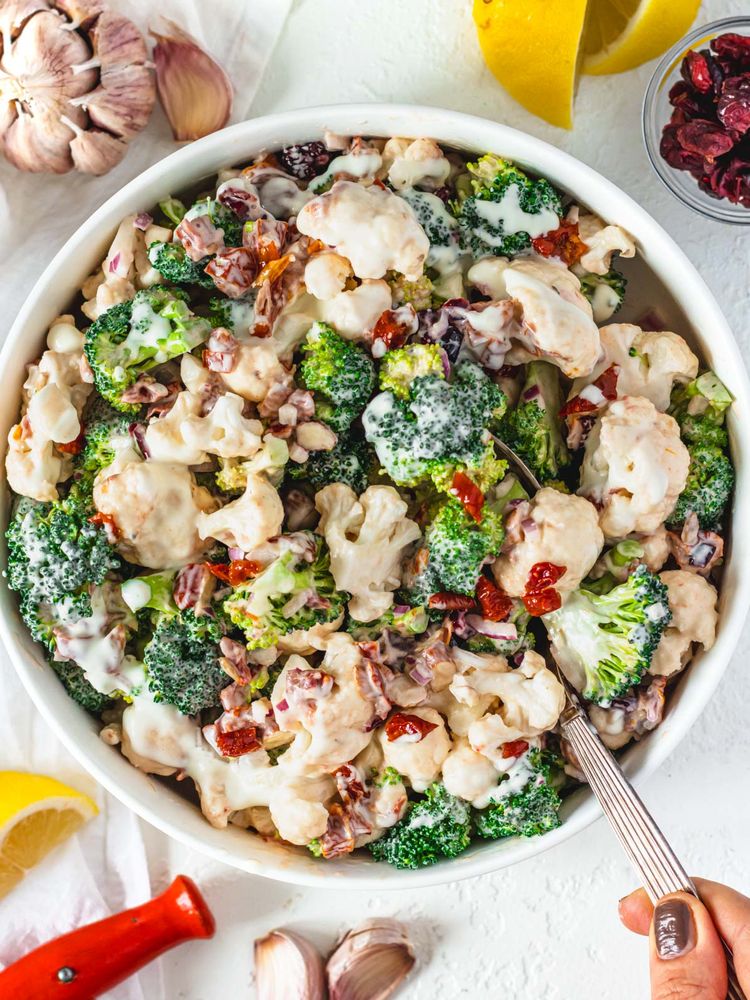 Broccoli Cauliflower Salad