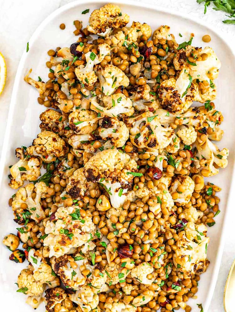 Cauliflower Lentil Salad