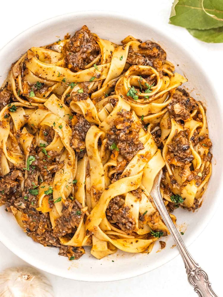 Mushroom Bolognese