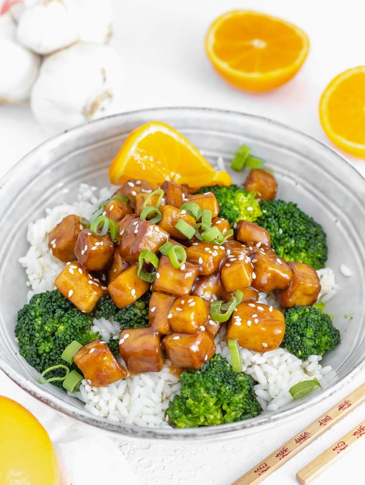 Protein-rich Orange Tofu