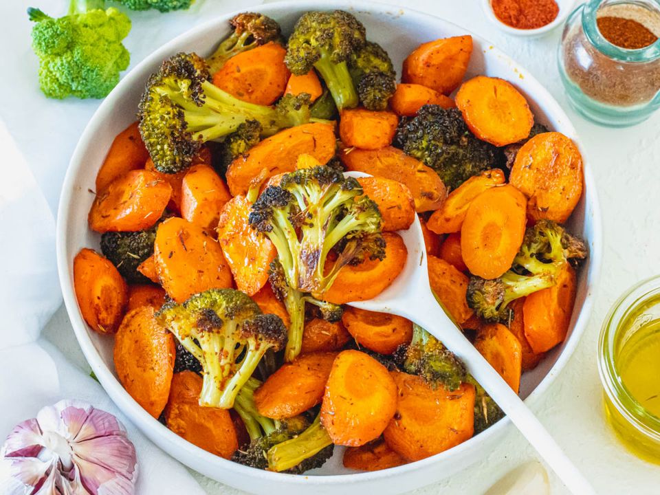 Roasted Broccoli and Carrots