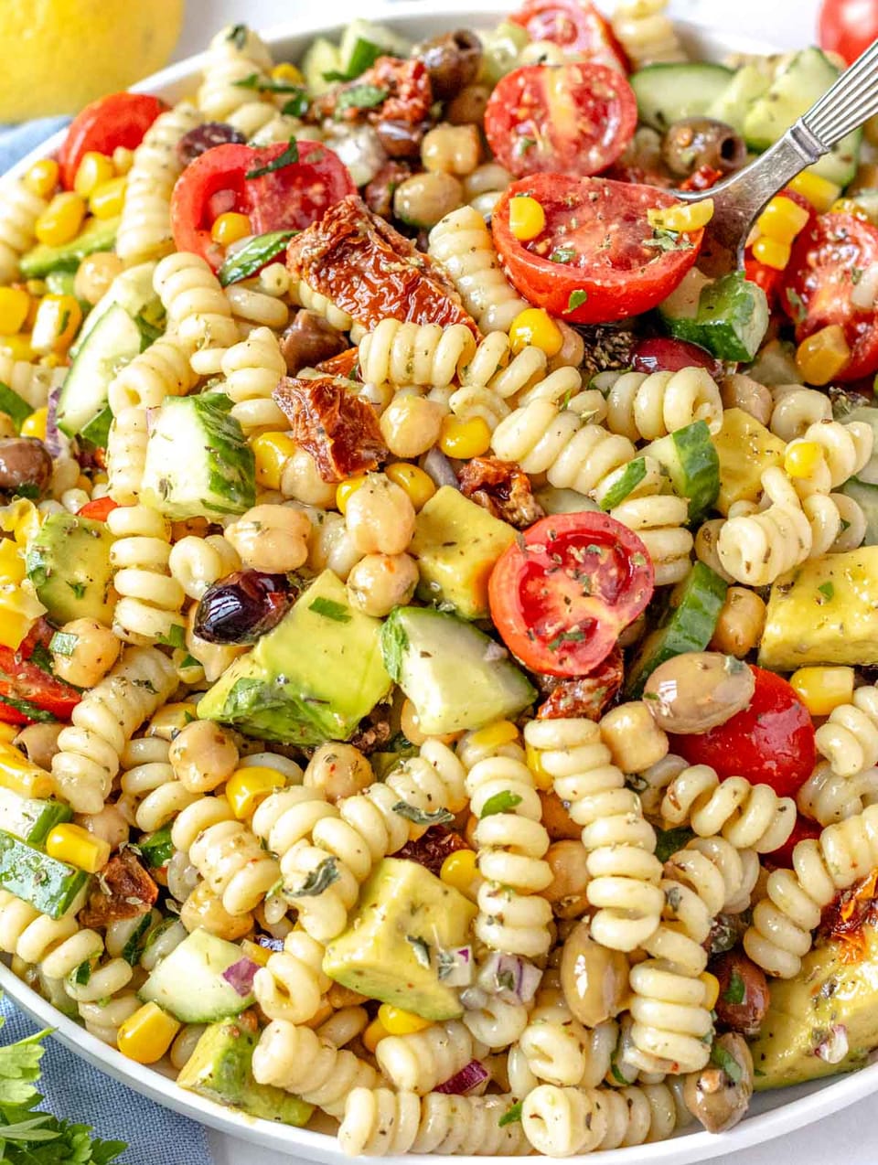 Easy Chickpea Pasta Salad